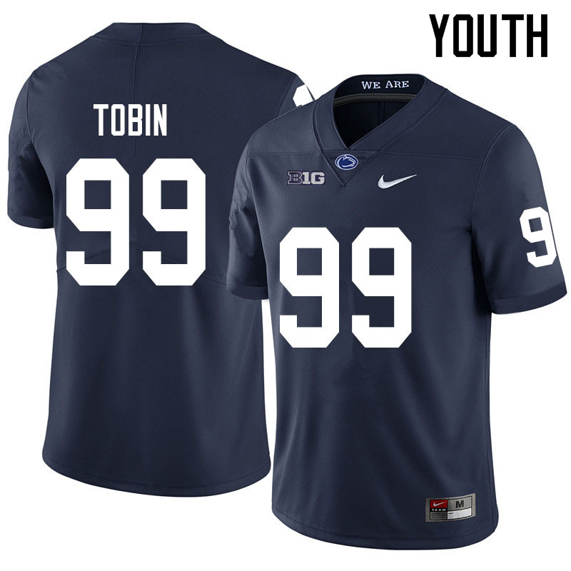 NCAA Nike Youth Penn State Nittany Lions Justin Tobin #99 College Football Authentic Navy Stitched Jersey WUZ2198YN
